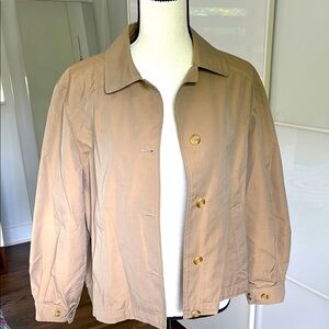 Vintage Burberrys’ Made in England Cotton Rain Jacket | Cropped Khaki Coat